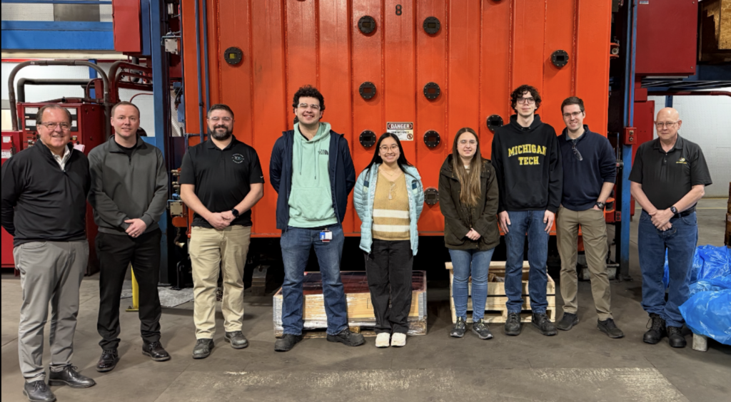 MTU Students Photo - Students and Steel Industry Professionals Line Up for a Photo