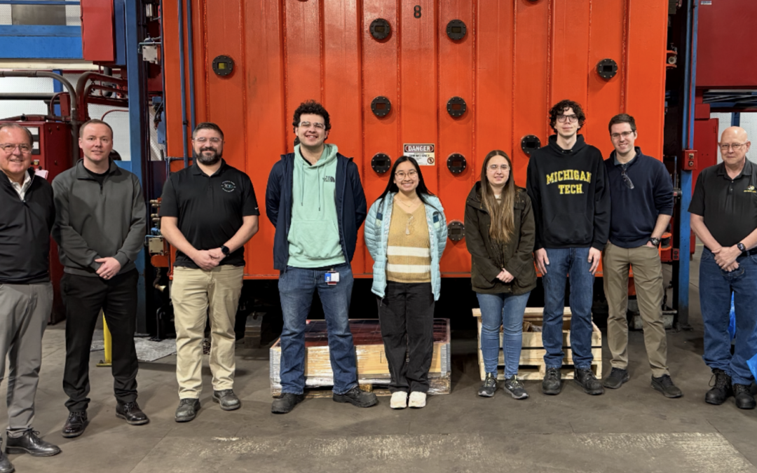 MTU Students Photo - Students and Steel Industry Professionals Line Up for a Photo